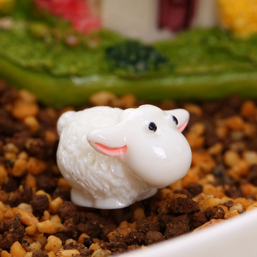 Set 5 Mô Hình Cừu Mini 1.5x2cm Trang Trí Tiểu Cảnh / Sân Vườn
