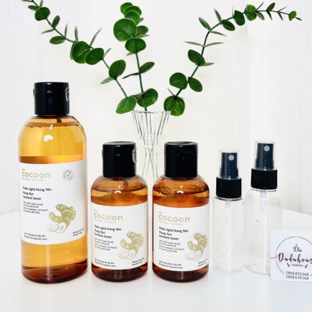 Nước Cân Bằng Nghệ Hưng Yên Cocoon Làm Sáng Da, Dưỡng Trắng & Phục Hồi Da 140ml