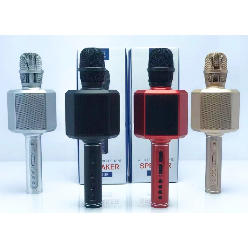 Micro karaoke bluetooth SU-YOSD YS89 chính hãng công suất 15W, mic không dây hát karaoke âm thanh to 2200mah