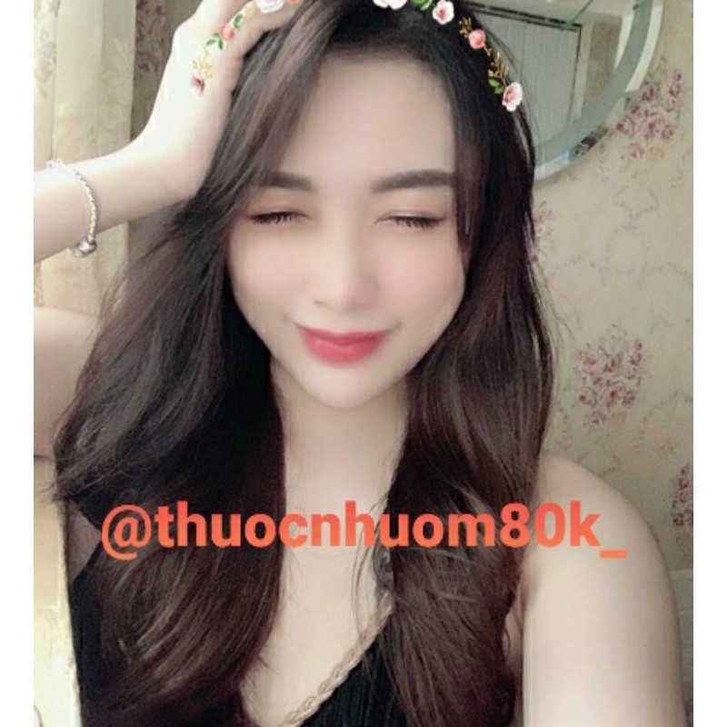 THUỐC NHUỘM TÓC MÀU NÂU CÀ PHÊ ( kèm oxy trợ dưỡng và găng tay)