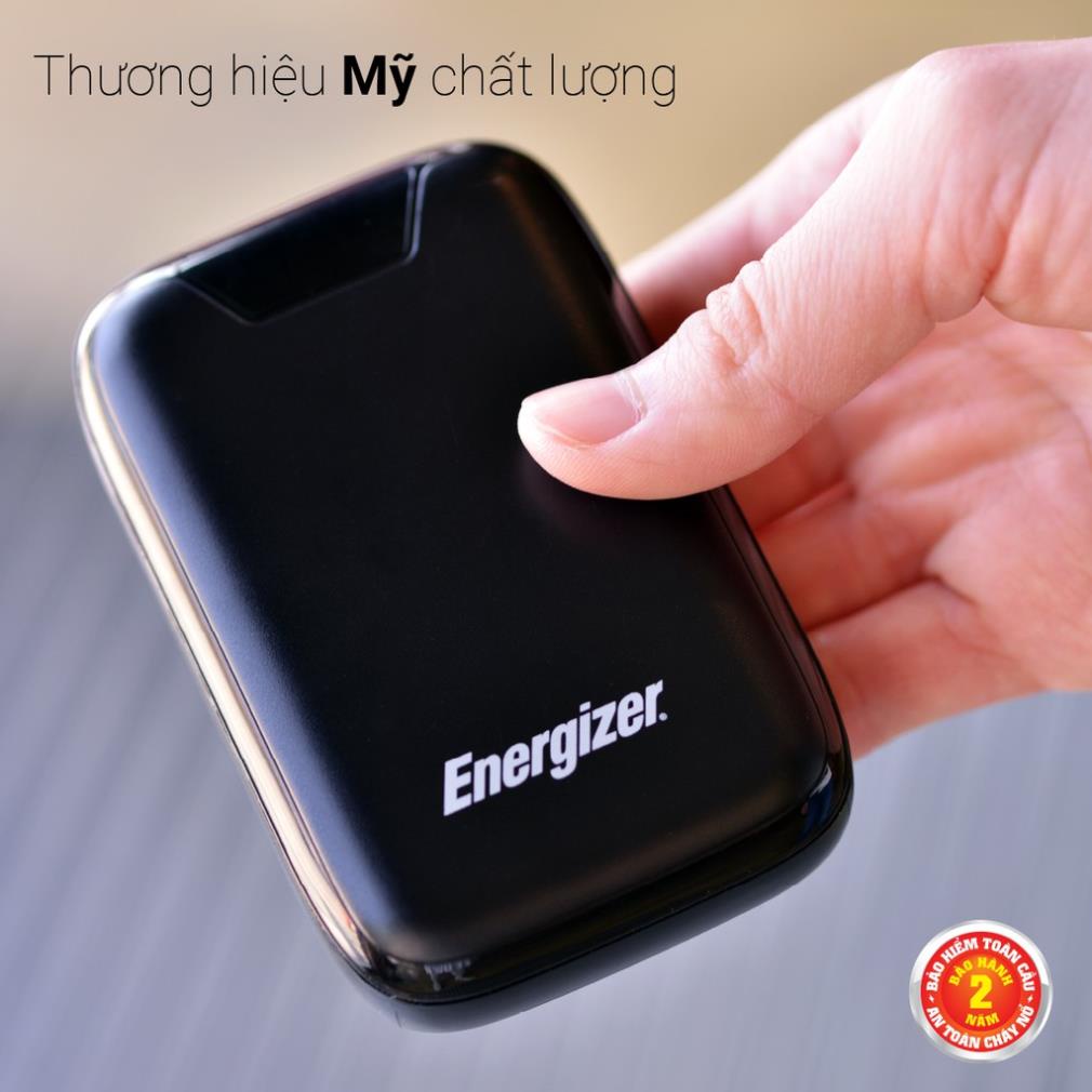 Sạc dự phòng Energizer 10,000mAh /3.7V Li-Polymer - UE10042 - Hàng Chính Hãng, Bảo Hành 2 Năm 1 Đổi 1