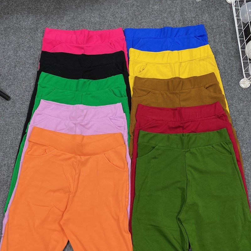 Quần legging 9 tấc nhiều màu( có túi ),quần thun nữ mặc nhà chất thun co giãn, thoáng mát , thoải mái vận động 45- 58kg