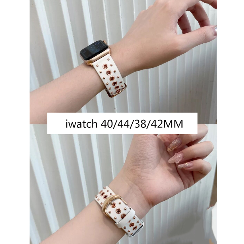 Dây Đeo Bằng Da Cho Đồng Hồ Apple Watch Series Se 6 5 4 3 2 1 38mm 40mm 44mm 42mm