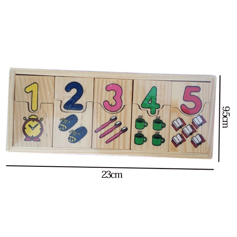 ĐỒ CHƠI GỖ, Bộ SỐ GHÉP HÌNH MONTESSORI