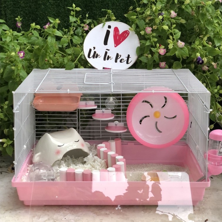 Chuồng hamster, Size 47cm mặt mica, KHÔNG PHỤ KIỆN