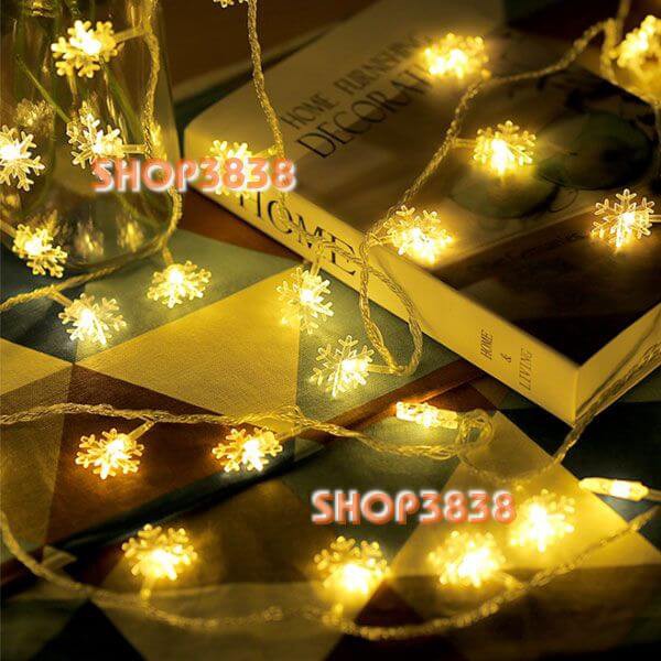 Lựa Nguồn( Pin- USB- Điện)Dây Đèn Led Bông Tuyết Dài 6M - 40 Bóng | BigBuy360 - bigbuy360.vn