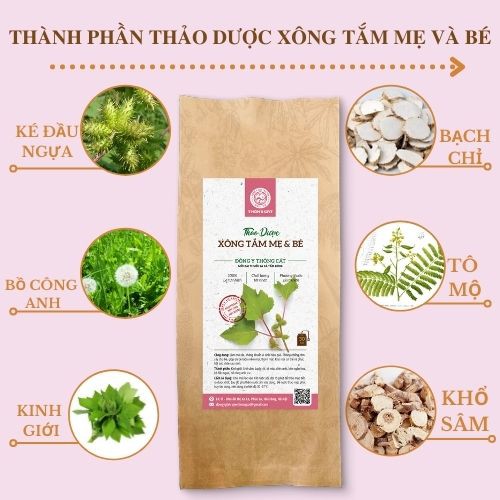 Thảo dược xông tắm mẹ và bé Đông y Thông Cát bảo vệ sức khỏe, an toàn tuyệt đối