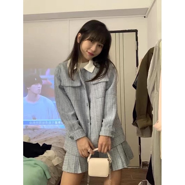 ❣️SET ÁO DẠ TWEED + CHÂN VÁY XẾP LI❣️