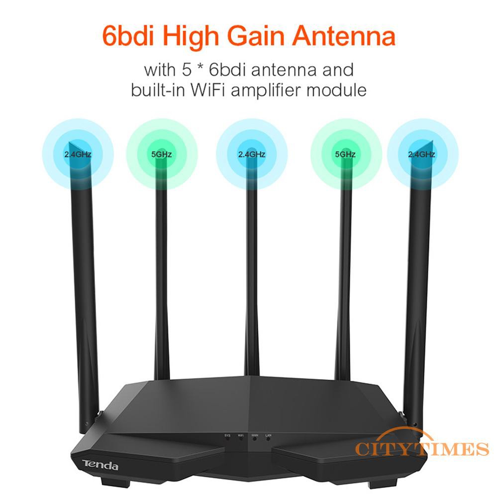Thiết Bị Phát Wifi Ci Tenda Ac7 1200m 2.4 + 5ghz Có 5 Ăng Ten | BigBuy360 - bigbuy360.vn