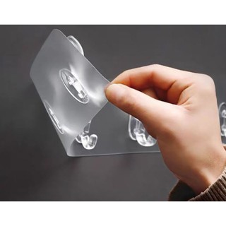 combo 3cái Thanh Móc dán tường 6 móc trong
