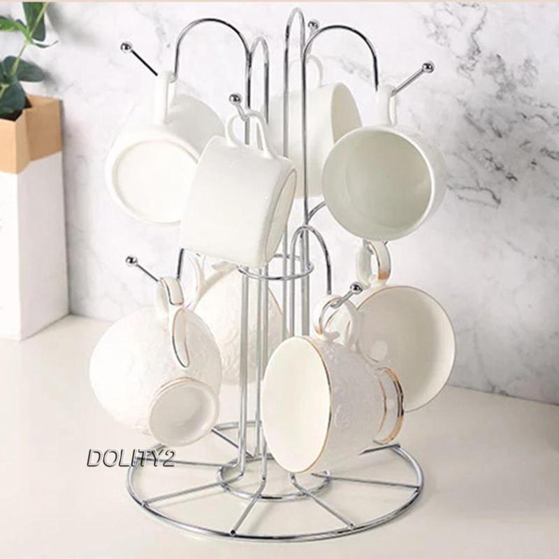 Giá Phơi Khô Cốc Rượu 8 Móc Treo 2 / 8 Ly Tiện Dụng Cho Gia Đình / Quán Bar