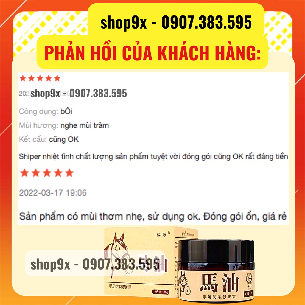 Kem Dầu Ngựa Dưỡng Ẩm Chống Khô Nứt Nẻ Tay Chân 30gr