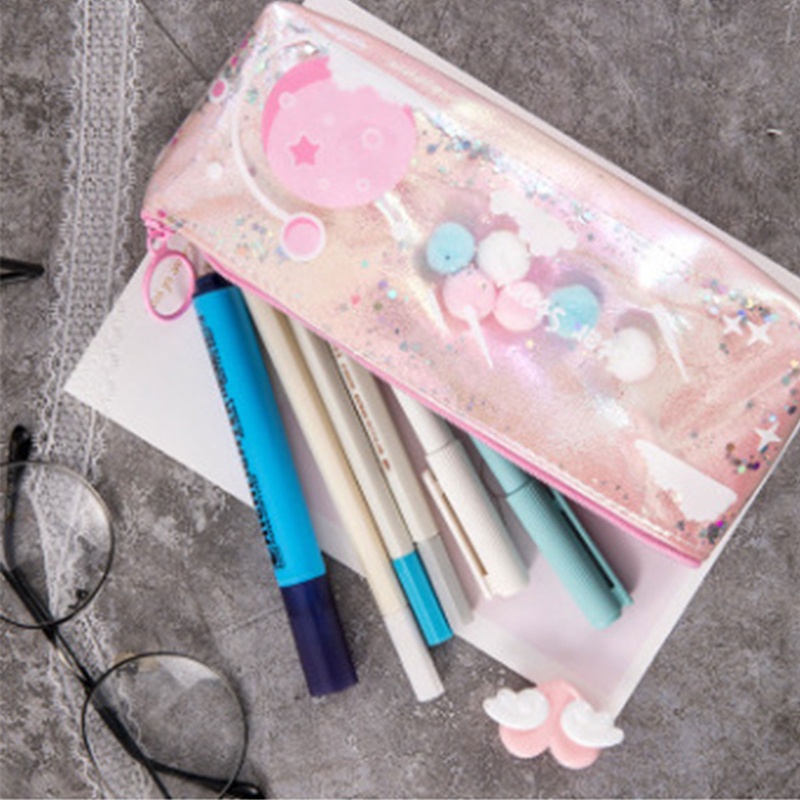 Túi Đựng Bút / Mỹ Phẩm Sức Chứa Lớn Tiện Dụng Cho Giáng Sinh / Sinh Nhật