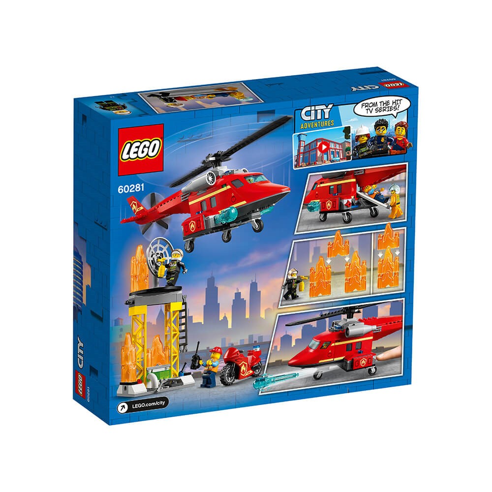 LEGO CITY 60281 Trực Thăng Cứu Hỏa ( 212 Chi tiết) Bộ gạch đồ chơi lắp ráp giao thông cho trẻ em