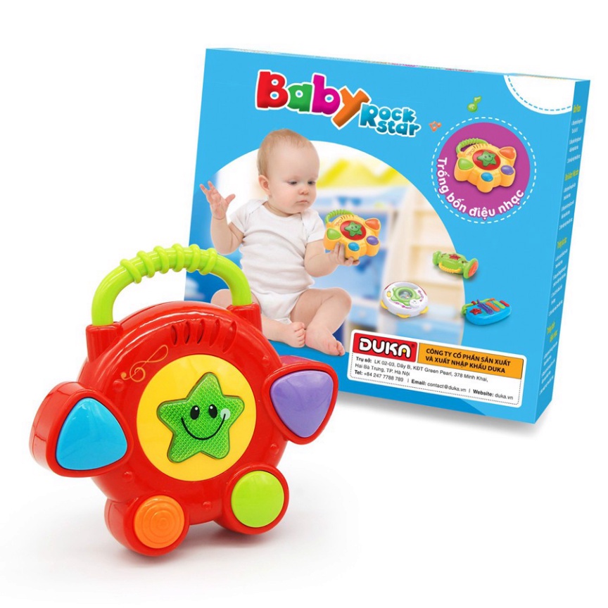 [TIEMSACHTO] Đồ Chơi Duka - Trống Bốn Điệu Nhạc - Baby Rock Star (SM-0803)