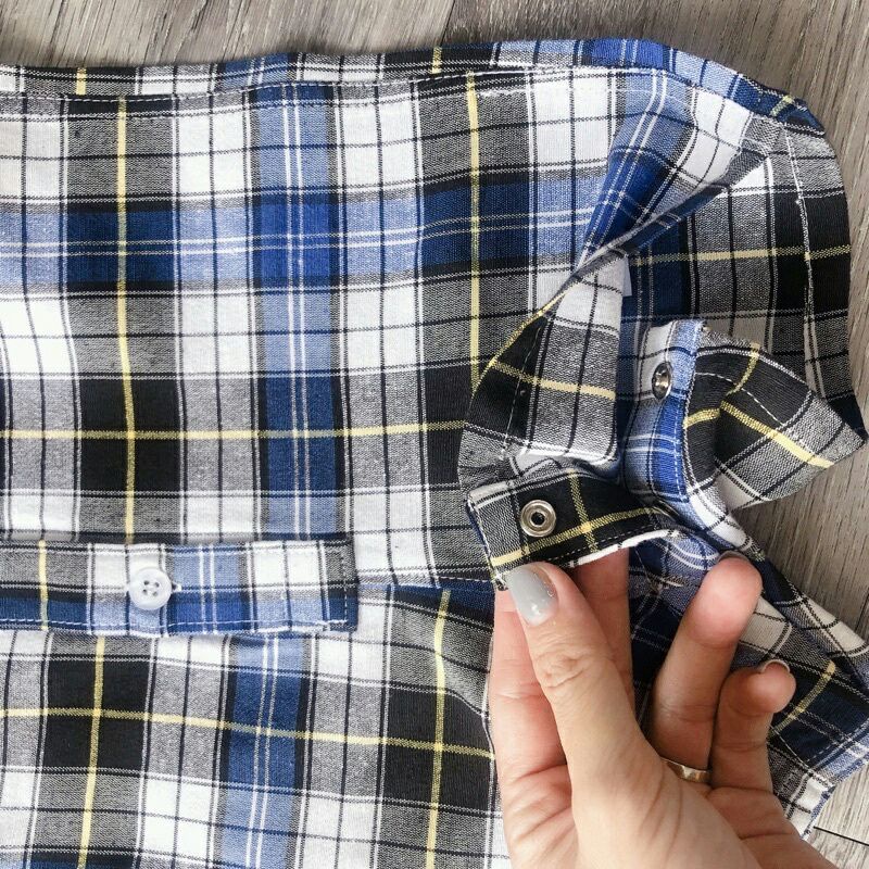 Body romper đùi Gap sơ mi bé trai