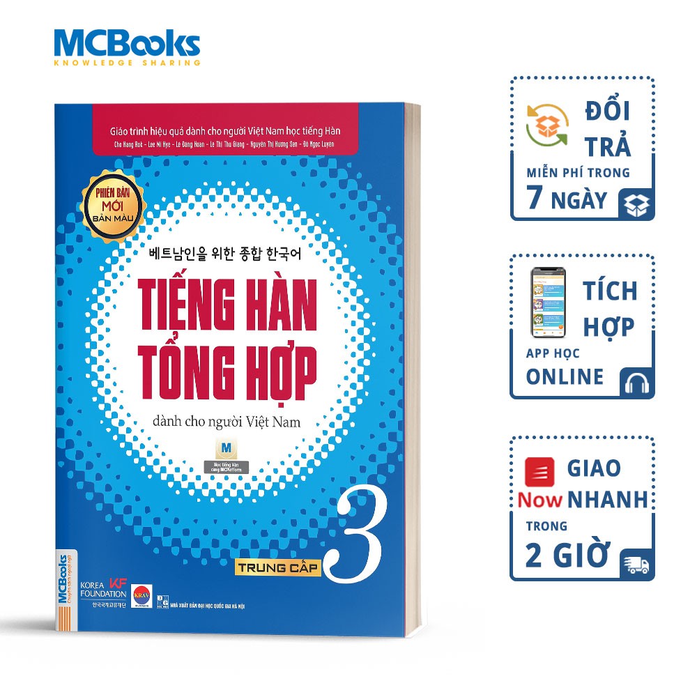 Sách - Tiếng Hàn Tổng Hợp Dành Cho Người Việt Nam Trung Cấp Tập 3  Phiên Bản Mới 2020 - Kèm App Học Online