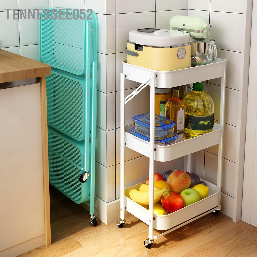 [Hàng HOT] Xe Để Đồ Bỉm Sữa Kệ 3 Tầng Đa Năng Xe Đẩy Spa Thép carbon Có thể tháo rời có gập lại【Tennessee052】