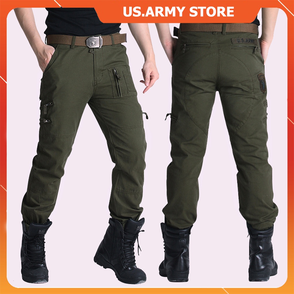 ℗▦☽Quần Kaki Túi Hộp Nam Phong Cách Lính Mỹ Cực Ngầu Chuyên Phượt, Dã Ngoại, Thường Ngày
