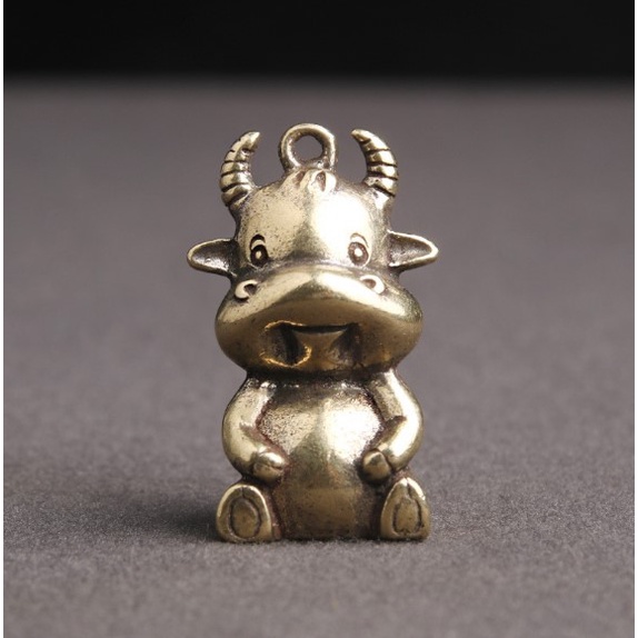 Tượng trâu đồng 🎁FREESHIP🎁Tượng đồng phụ kiện tiểu cảnh, bàn trà, trang trí bonsai, bàn làm việc