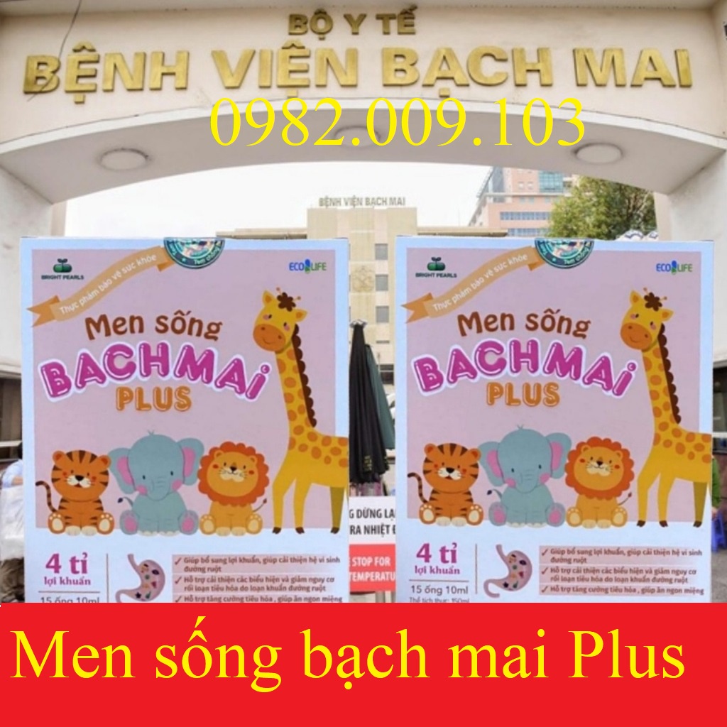 Enzym Bạch Mai & Liquid Enzymes, MEN SỐNG BẠCH MAI PLUS cho hệ tiêu hóa