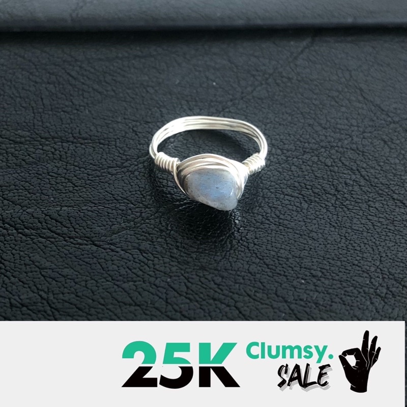 CLUMSY SALE 2 - Nhẫn đá handmade tự nhiên dây bạc