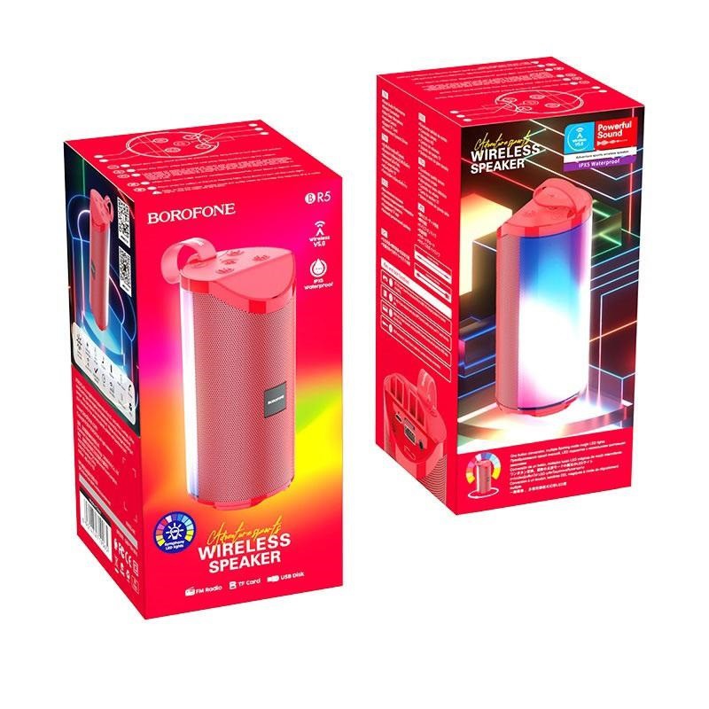 Loa bluetooth đa năng Borofone BR5 Adventure có đèn Led bắt mắt, Âm thanh tuyệt vời  (Màu ngẫu nhiên)
