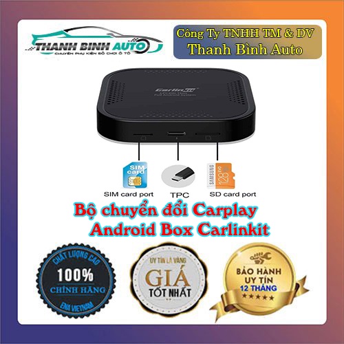 Bộ Chuyển Đổi Carplay Android Box Carlinkit Chính Hãng