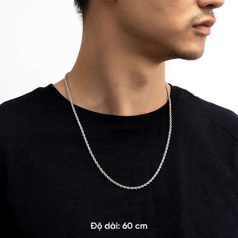 Vòng Cổ Dây Chuyển Nam Xích Xoắn Đôi Thép Không Gỉ N30