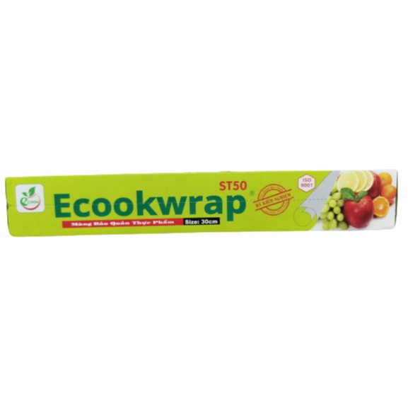 Màng bọc thực phẩm CHỊU NHIỆT Ecook Wrap 9m | Màng bọc thức ăn khỏi vi khuẩn, nấm mốc
