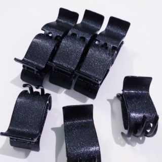 Kẹp tóc 5 răng vân nhám màu đen