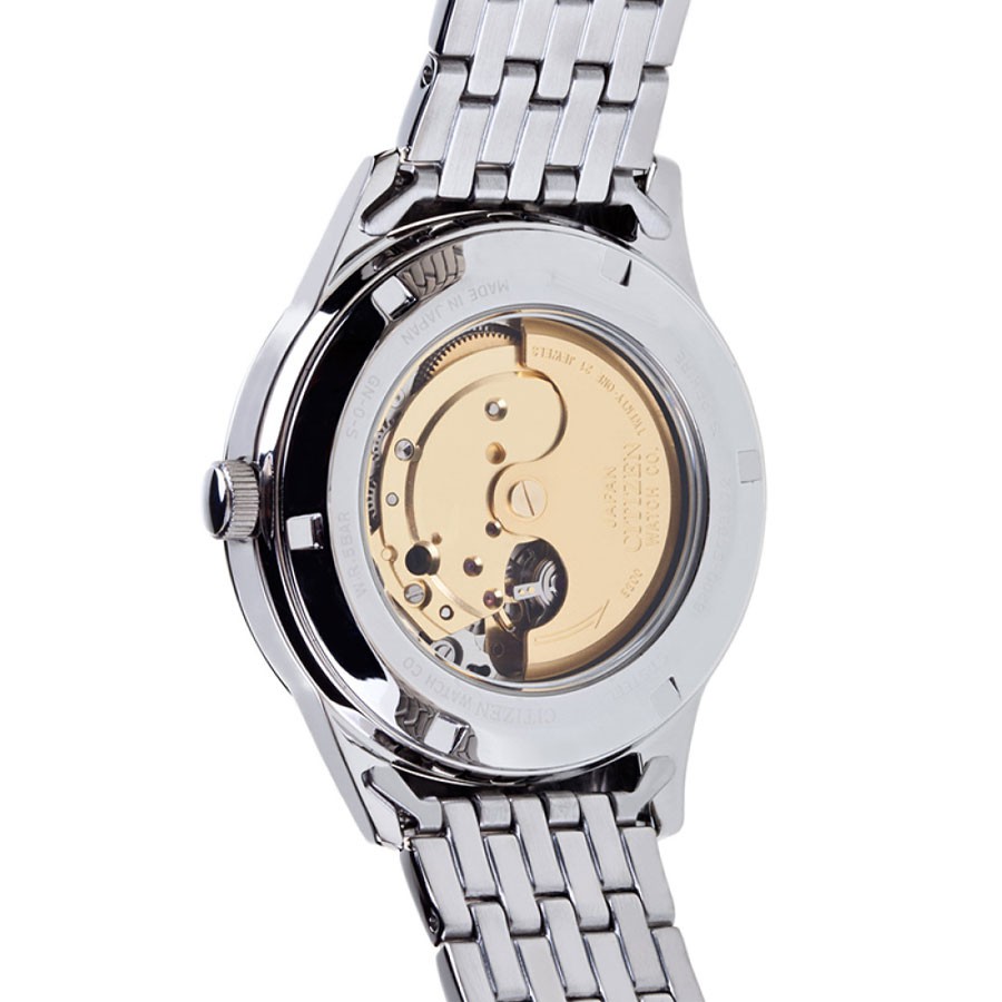 Đồng Hồ Nam Citizen Dây Thép Không Gỉ NH7500-53E - Mặt Đen (Sapphire)