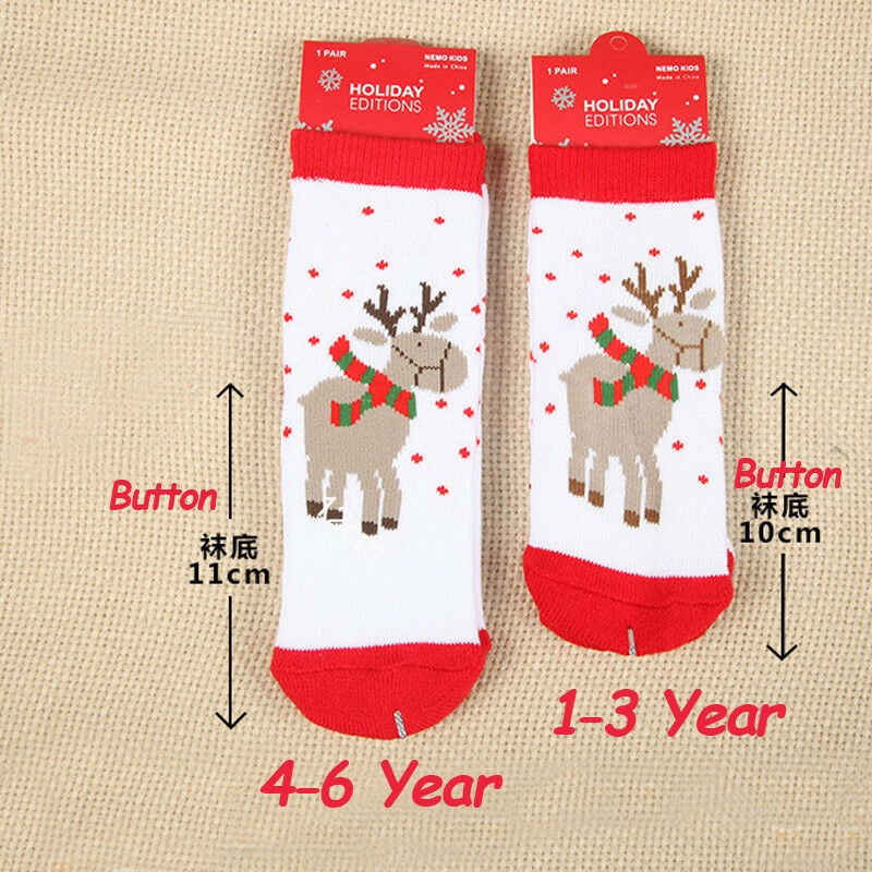 Vớ Cotton Họa Tiết Giáng Sinh Đáng Yêu Cho Bé Gái