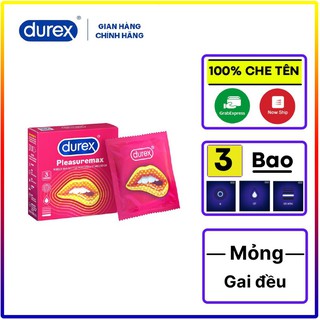 Bao cao su Durex Pleasuremax 3 bao