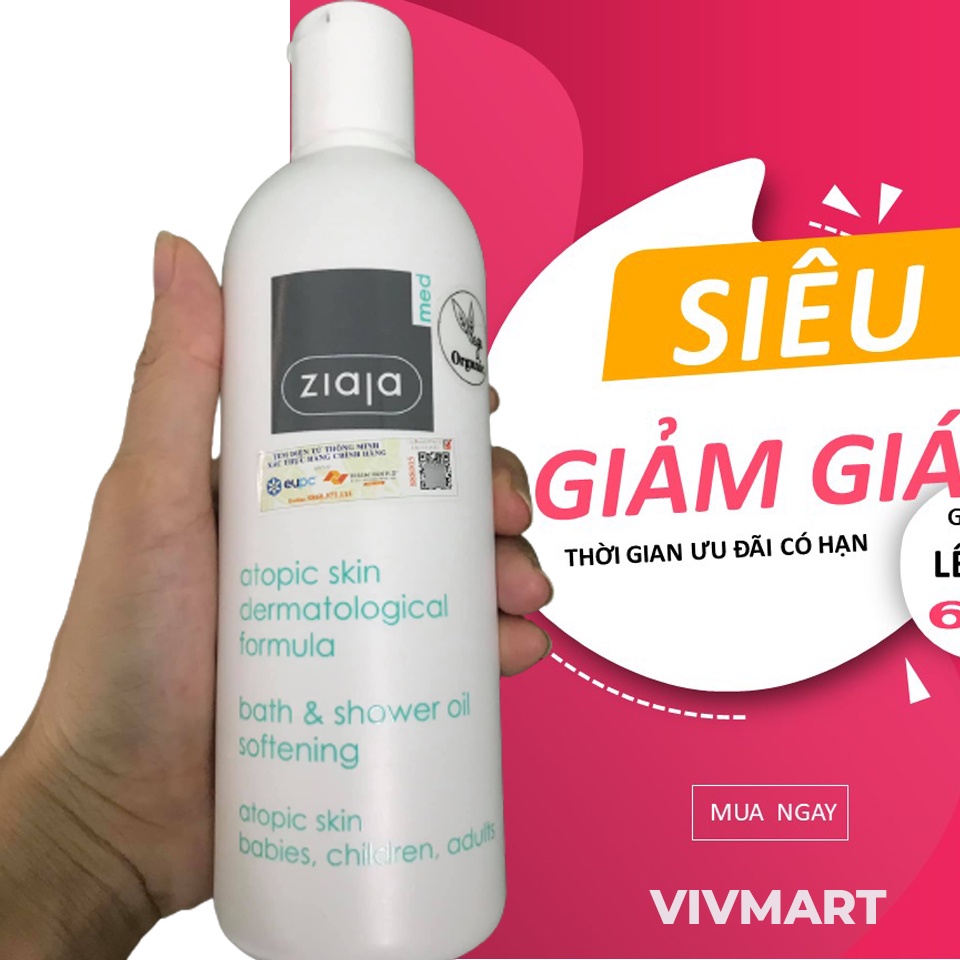 ✅ DẦU TẮM MỀM MỊN DA ZIAJA MED 270ml - Sữa Tắm Ziaja Cho Da Dị Ứng Và Viêm Da Cơ Địa