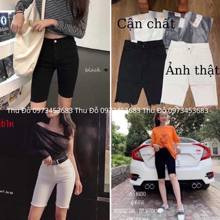 [Ảnh thật/Video] Quần bò ngố ôm size nhỏ 2 màu đen trắng Quần bò ngố bó