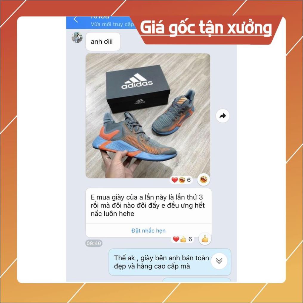 [FreeShip+Giá Hủy Diệt] Giầy Alphabounce xịn sò Full phụ kiện, Giày thể thao nam nữ Sneaker Alphabounce 2020 xám cam