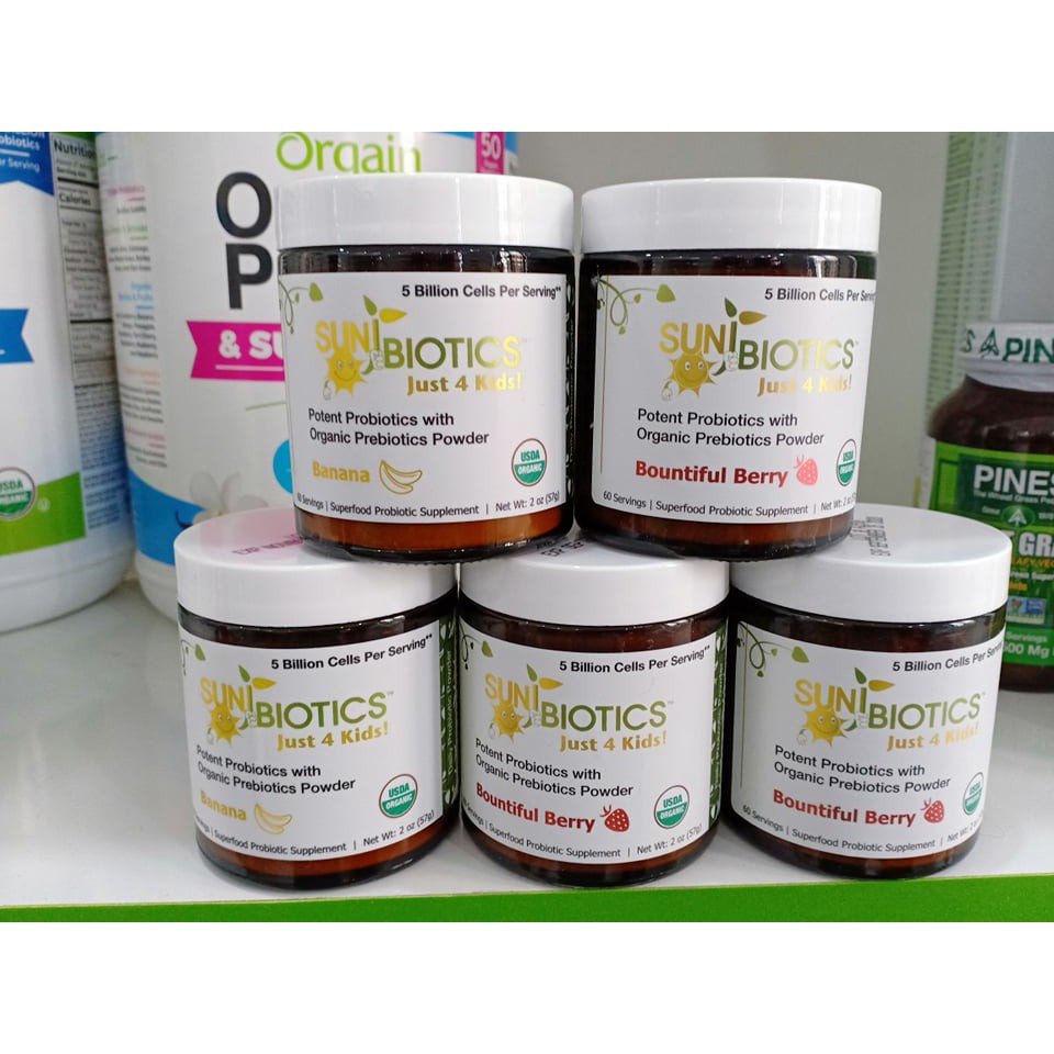 Bột lợi khuẩn hữu cơ cho bé Sunbiotics - 57g