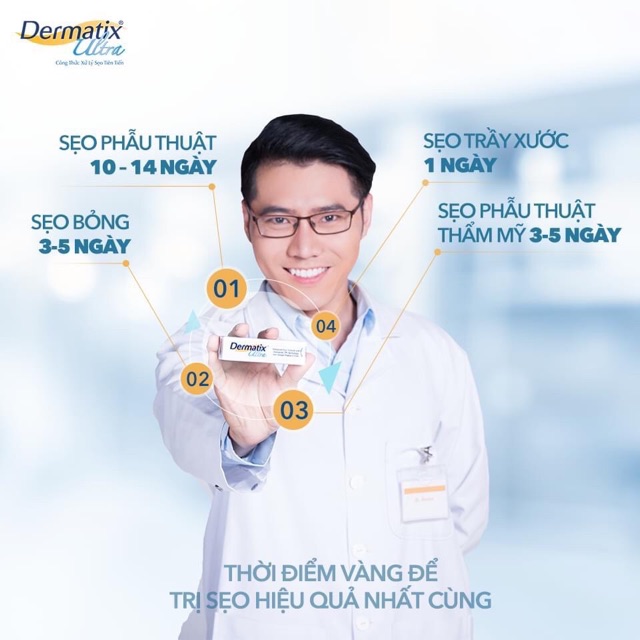 Kem Làm Mờ Sẹo Dermatix Ultra Advanced Scar Formula Gel 7g