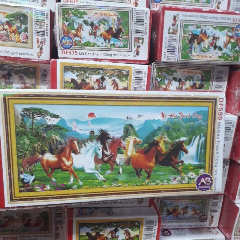 tranh đính đá mã đáo thành công df590 (105*50)cm