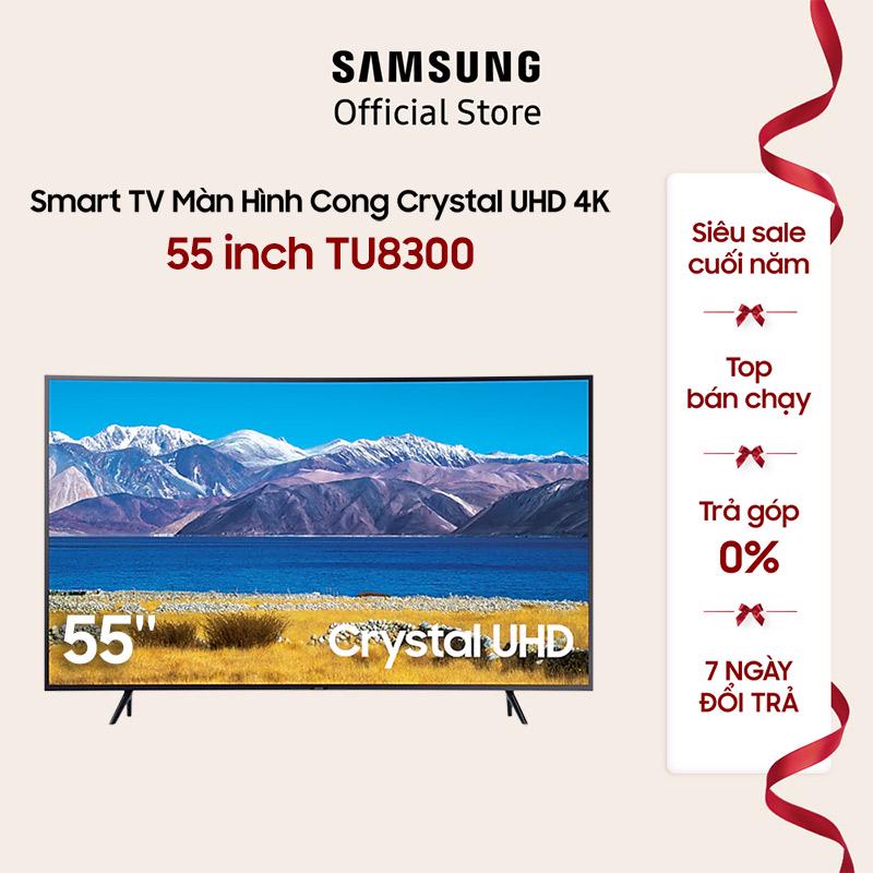 [Lưu SAMSBD- 1TR và ELSSHOT - 5%] Smart Tivi Samsung Màn Hình Cong Crystal 55 inch UA55TU8300KXXV - Miễn phí lắp đặt