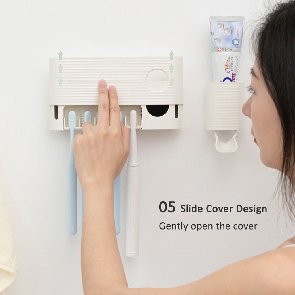 Máy khử khuẩn bàn chải Xiaomi khử sạch vi khuẩn bằng tia UV - Pin 2400mAh - An toàn răng miệng - Dễ dàng lắp đặt - Bảo h