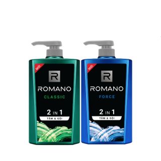 ROMANO_ COMBO 2 TẮM GỘI ROMANO 2IN1 650G TIẾT KIỆM HƠN.