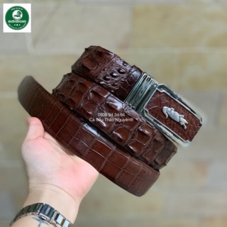 Dây Nịt Da Cá Sấu Thật 100% - Cá Sấu Thảo Nguyên