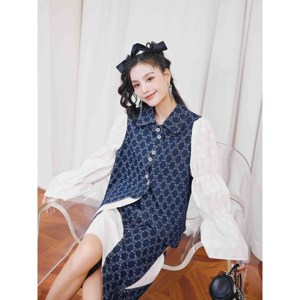 Iris Boutique IJ025-IK029 21/Falls Rome dating set- Chân váy + áo nữ thời trang thu đông | BigBuy360 - bigbuy360.vn