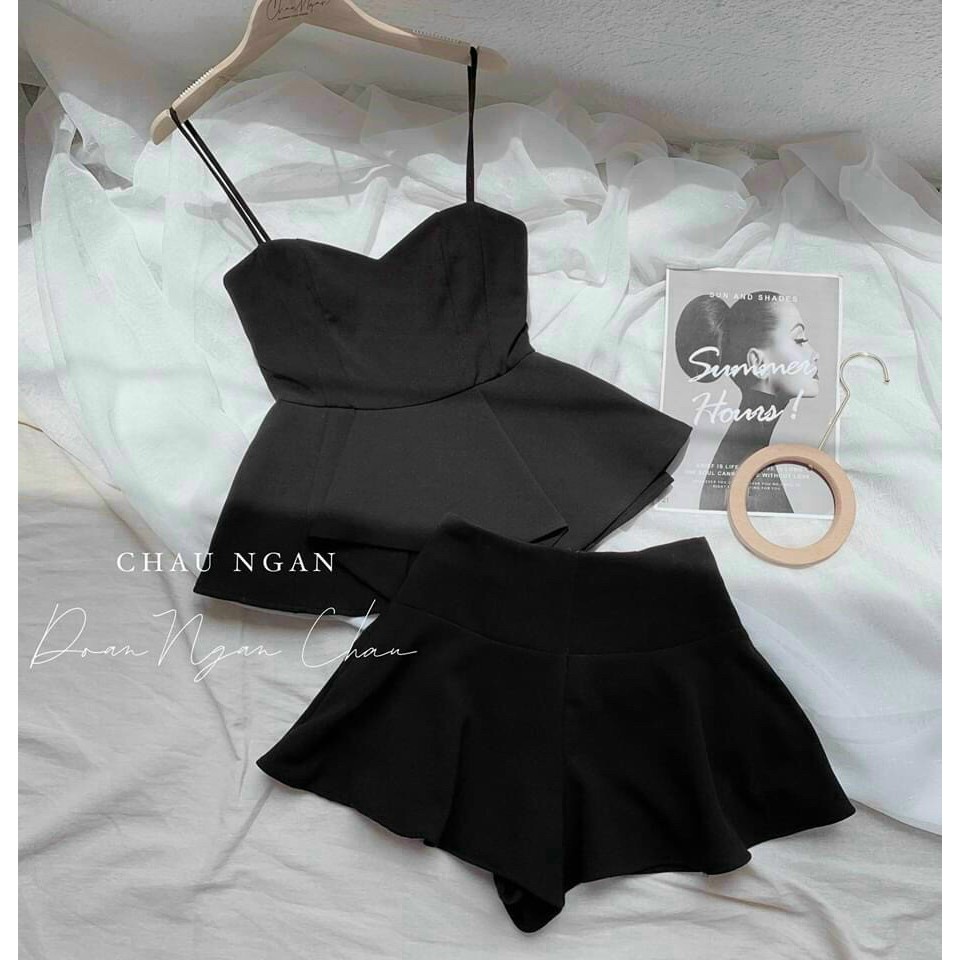 Sét áo 2 dây kèm váy siêu xinh