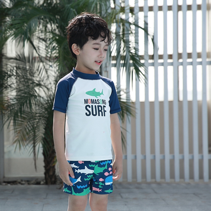 Bộ Đồ Bơi Nhanh Khô In Hình Cá Mập Cho Bé Trai | BigBuy360 - bigbuy360.vn