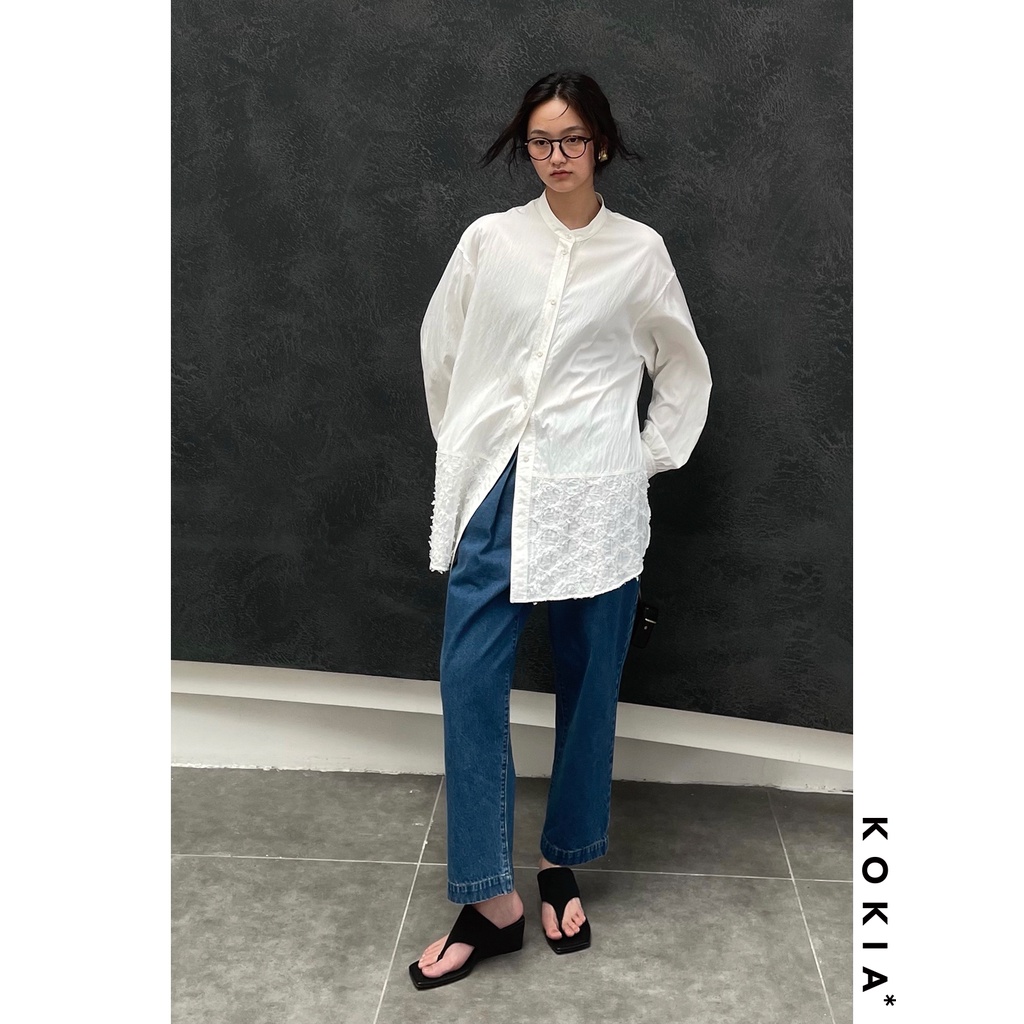 Dép Sandal Kẹp Ngón Kokia Air Lycra Dệt Kim Da Cừu Màu Đen