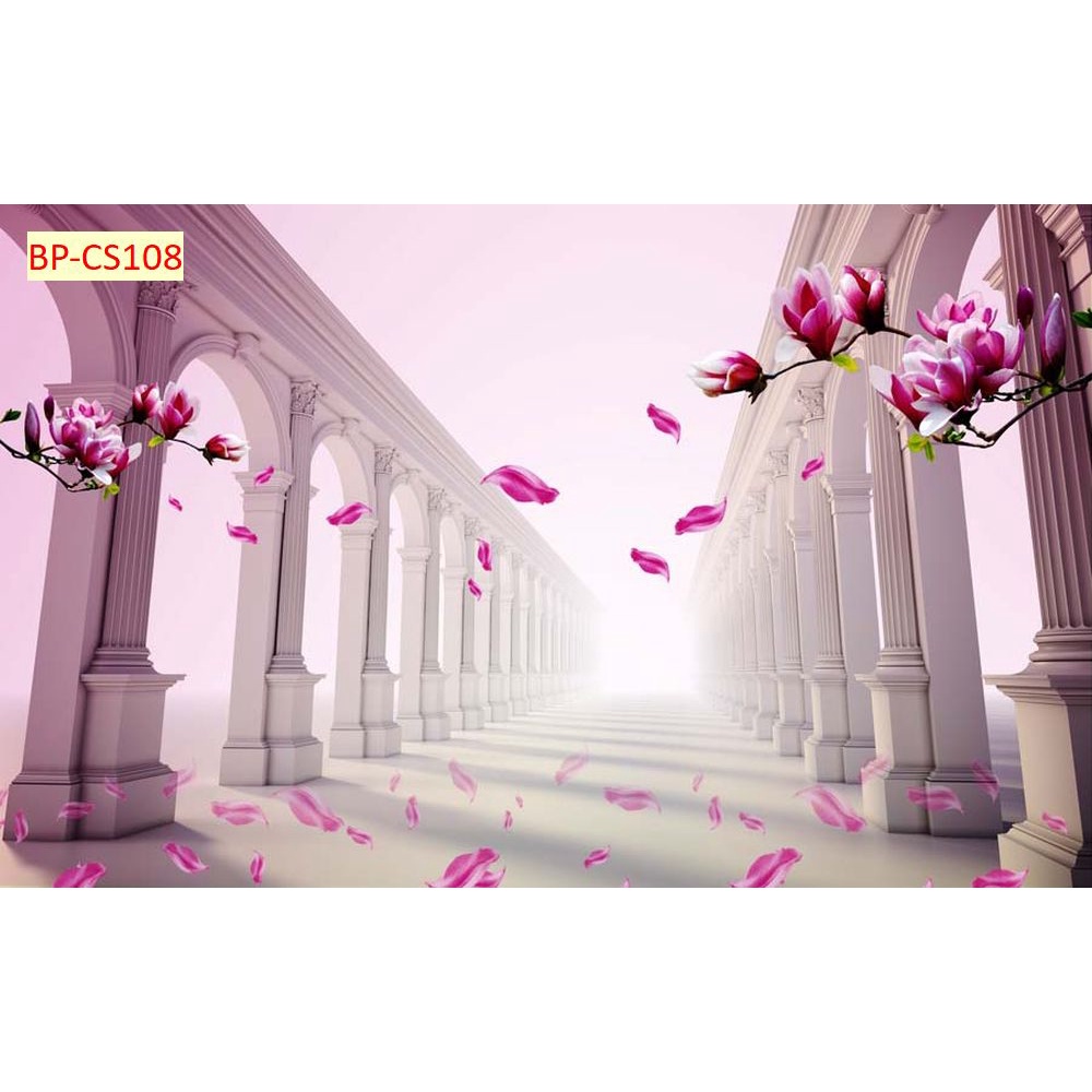 Tranh dán tường 3D khung cửa sổ tươi trẻ, tạo cảm giác thoải mái dễ chịu, thư thái