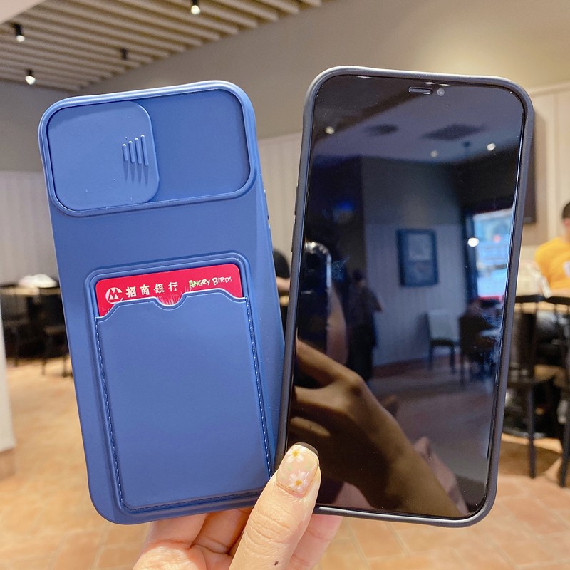 Ốp điện thoại bảo vệ camera có ngăn thẻ cho Iphone 12 Pro Max 12 7 8 Plus Xs Max 11 Pro Max | BigBuy360 - bigbuy360.vn